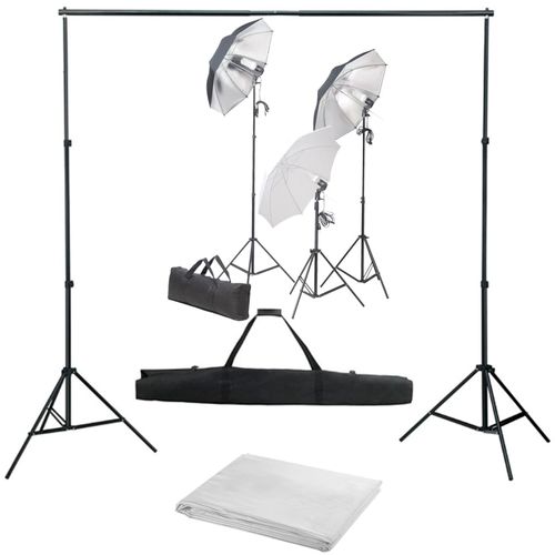 Oprema za fotografski studio sa setom svjetiljki i pozadinom slika 21