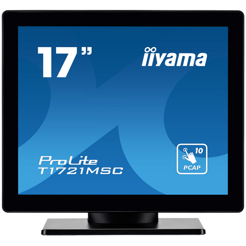 IIYAMA T1721MSC-B2  Monitor 17" PCAP Bezel Free Front, 10P Touch, 1280x1024, Speakers, VGA, HDMI, 230cd/m², USB Interface, External Power Adapter, Multitouch with supported OS slika 1