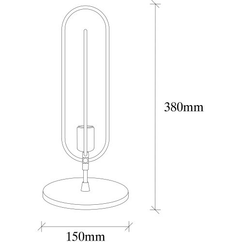 Cerco - 5071 Crno-Zlatna Stona Lampa slika 3