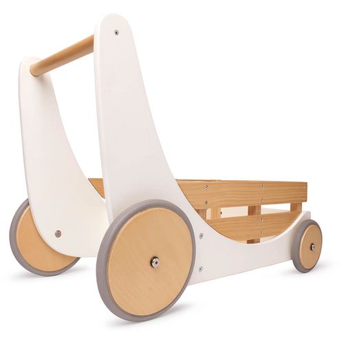 Kinderfeets drveni spremnik za igračke i hodalica Cargo Walker White slika 1