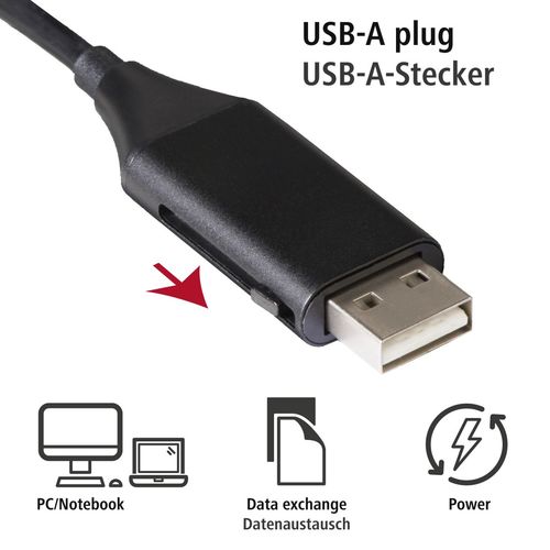 HAMA 4u1 Musko/Zenski USB- Mikro USB kabl+USB-C adapter slika 2