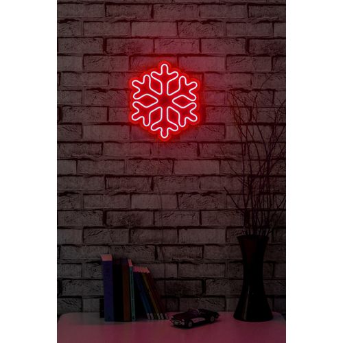 Wallity Ukrasna plastična LED rasvjeta, Snowflake - Red slika 2