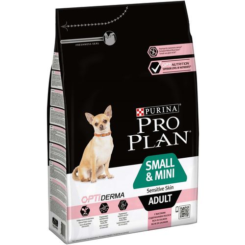 PRO PLAN Small&Mini Adult 1+, Sensitive skin, bogato lososom, 700g slika 1