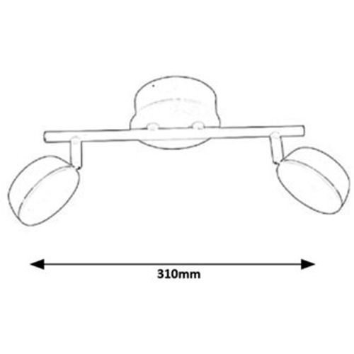 Rabalux Hedwig spot, mat bela, LED 2X4W Spot rasveta slika 4