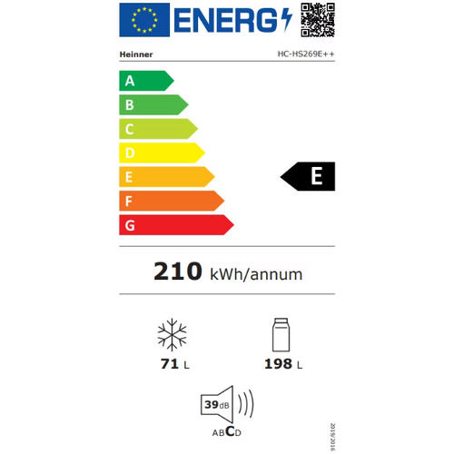 Heinner kombinirani hladnjak HC-HS269E++ slika 3