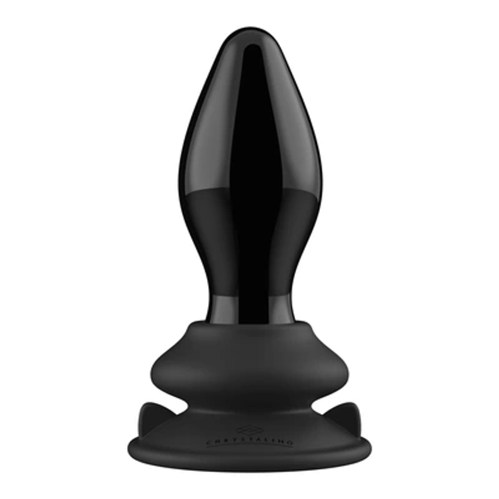 Chrystalino by Shots Stretchy - stakleni vibrator s vakuumskom čašicom slika 1