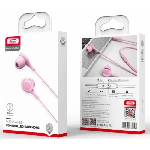 XO In-Ear Slušalice Music EP46 Pink slika 1