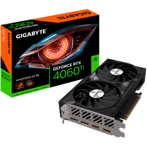 GIGABYTE Video Card NVIDIA GeForce RTX 4060 TI WINDFORCE 8G, GDDR6 8GB/128bit, PCI-E 4.0 x8, 2xHDMI, 2xDP, 1x8-pin, Retail