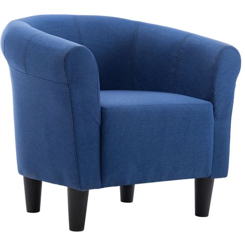 2-dijelni set fotelje i taburea od tkanine plavi slika 40