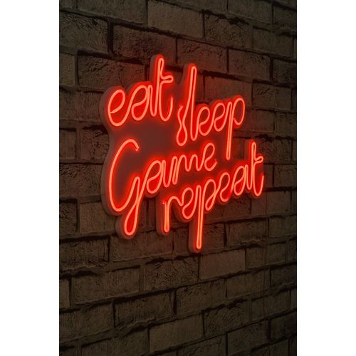 Wallity Ukrasna plastična LED rasvjeta, eat sleep game repeat - red slika 11