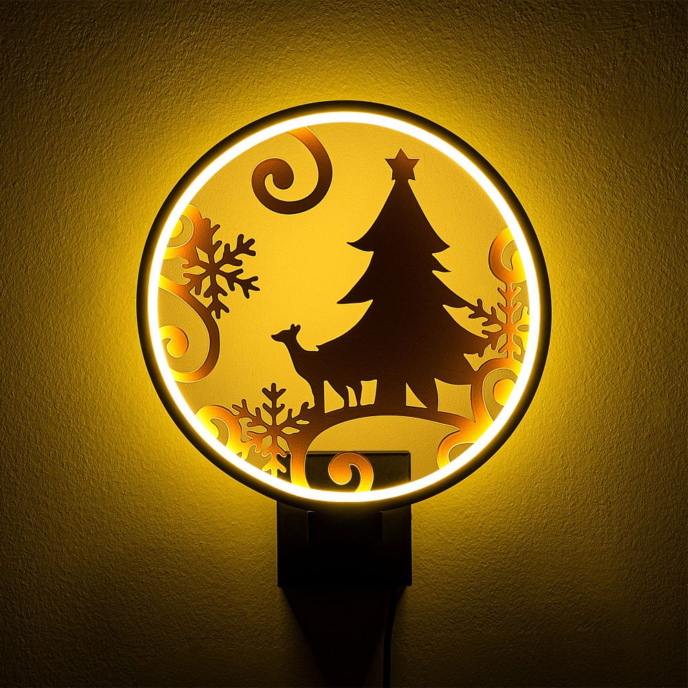 Crna bakarna zidna lampa XMAS19 slika 6