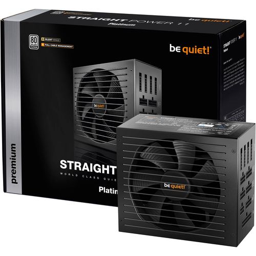 be quiet! BN310 STRAIGHT POWER 11 PLATINUM 1200W, 80 PLUS Platinum efficiency (up to 93,7%), Virtually inaudible Silent Wings 3 135mm fan, Four PCIe connectors for high-end GPUs slika 1