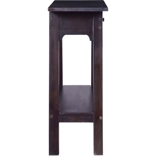 Konzolni stol boja crne kave 90 x 30 x 75 cm od drva mahagonija slika 30
