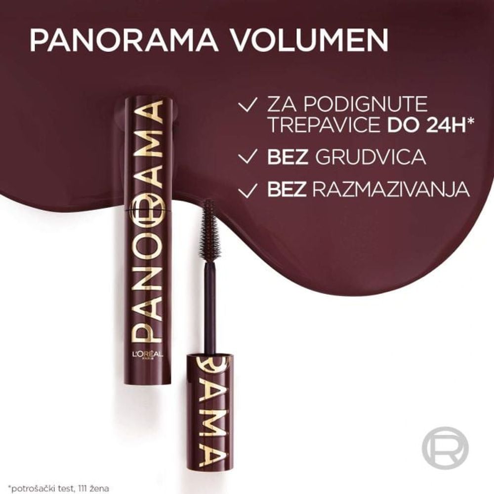 L'Oréal Paris Maskara Volume Panorama Bordeaux slika 6