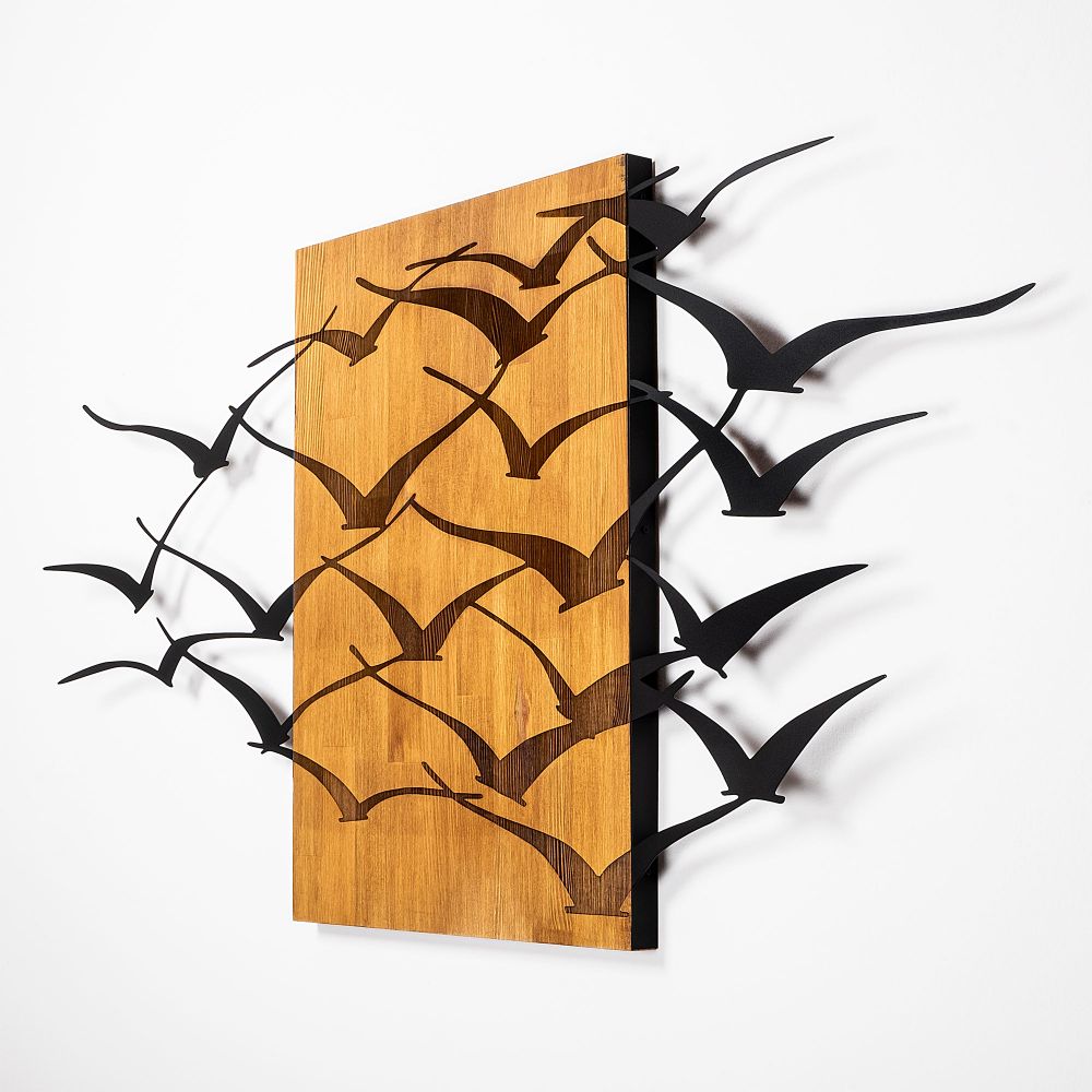 MA-313 Walnut Black Dekorativni Drveni Zidni Ukras slika 4