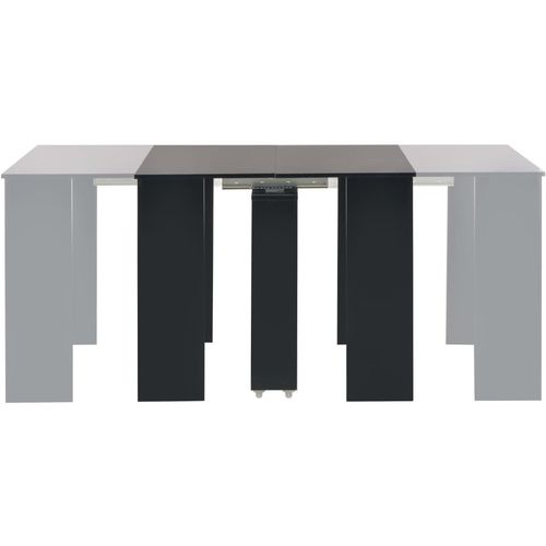 Produživi blagovaonski stol visoki sjaj crni 175 x 90 x 75 cm slika 31