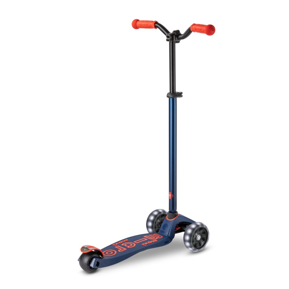 Micro Romobil Maxi Deluxe Pro LED, Navy Red slika 2