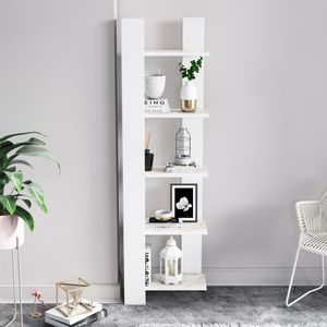 Woody Fashion Polica za knjige, Reeta - White Marble