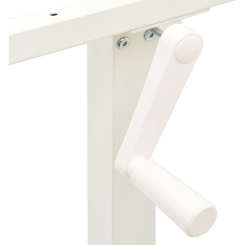 Podesivi okvir za radni stol s ručicom za rad stojeći bijeli slika 47