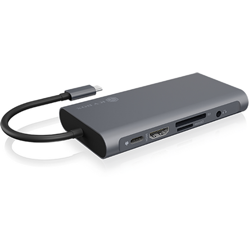 Docking stanica ICY BOX IB-DK4040-CPD, USB-C na 3x USB-A, RJ-45, 1x HDMI, 1x VGA, 1x 3.5mm slika 1