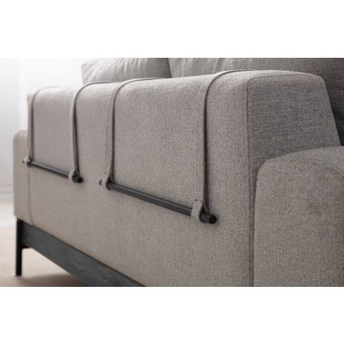 Atelier Del Sofa Trosjed, Eti Black 3 Seater - Grey slika 8