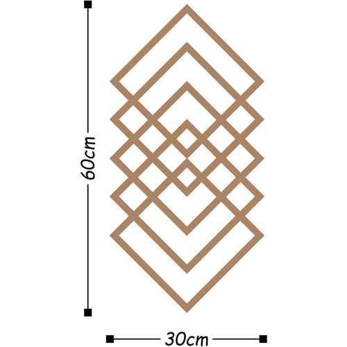 Wallity Metalna zidna dekoracija, Geometry - Copper slika 3