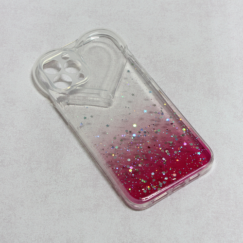 Maska Heart Glitter za iPhone 13 6.1 pink slika 1