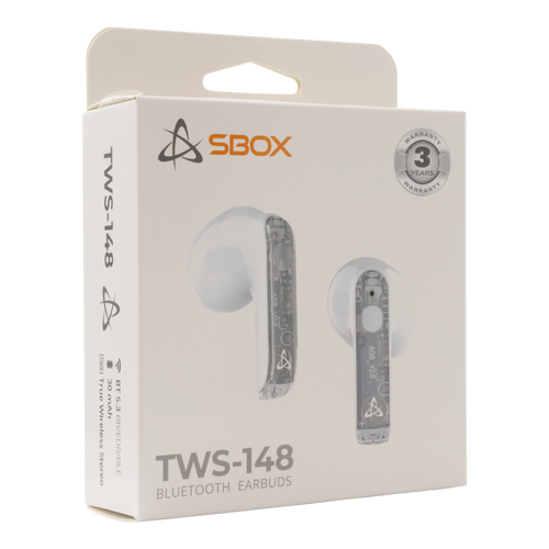 EARBUDS Slušalice + mikrofon SBOX Bluetooth EB-TWS148 Bijele slika 6