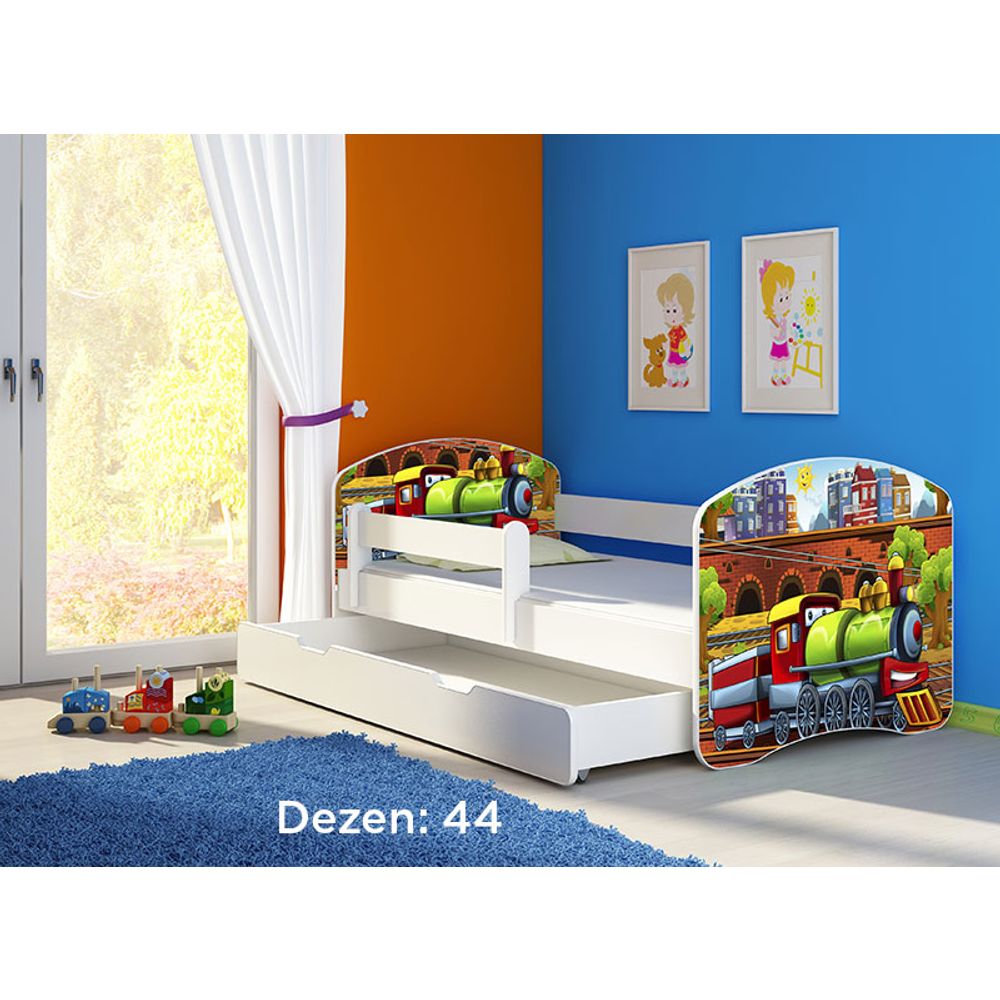 ACMA Dječiji krevet Acma II sa ladicom White - 180x80cm - Dezen 44 slika 2