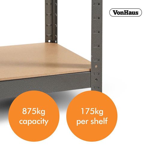 VonHaus 1.8m 5 shelf rack HAMMERITE slika 8