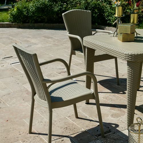 Tilia Garnitura Royal Coffee, sto i 4 stolice, 90X90  slika 2