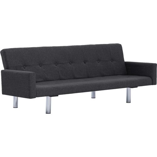 282218 Sofa Bed with Armrest Dark Grey Polyester slika 25