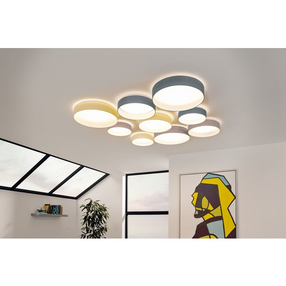 Eglo Palomaro 1 Plafonjera sa LED Osvjetljenjem, 18W, 2000lm, Promjer 405mm, Smeđa Plastika/Tekstil slika 2