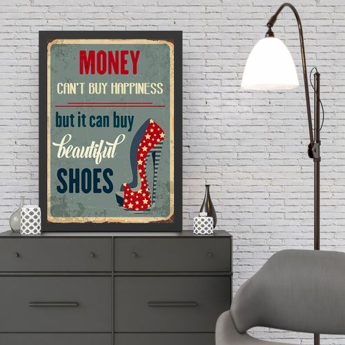 Wallity Ukrasna uokvirena MDF slika Money (40 x 55) slika 1