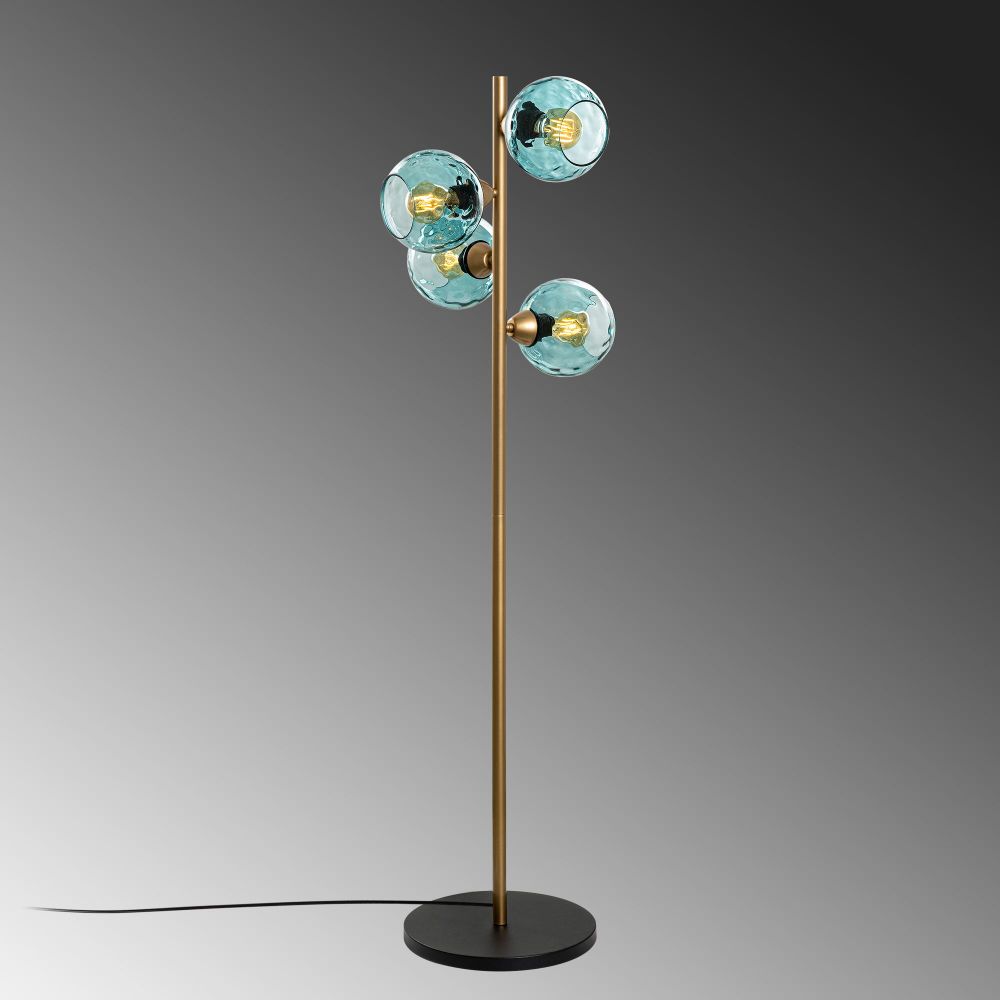 Podna Lampa Benek 15-14542 - Plava i Zlatna slika 6