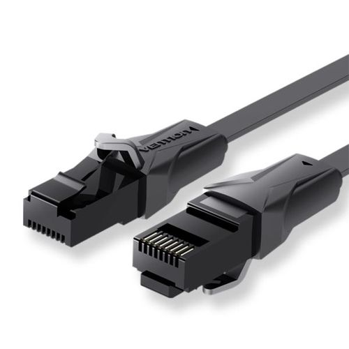 Vention Flat CAT.6 UTP Patch Cord Cable 5M Black slika 1