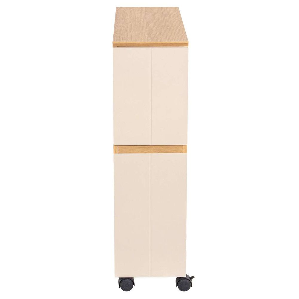 Tendance višenamjenski ormarić na kotačima sa 2 ladice I držačem toalet papira Rivoli 60×20,8×75,5 cm, MDF slika 3