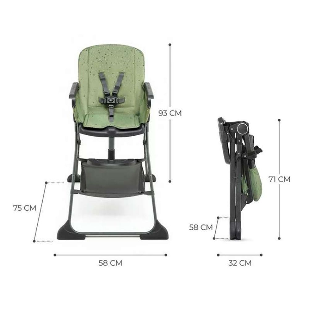 Kinderkraft Hranilica Foldee, Green slika 4
