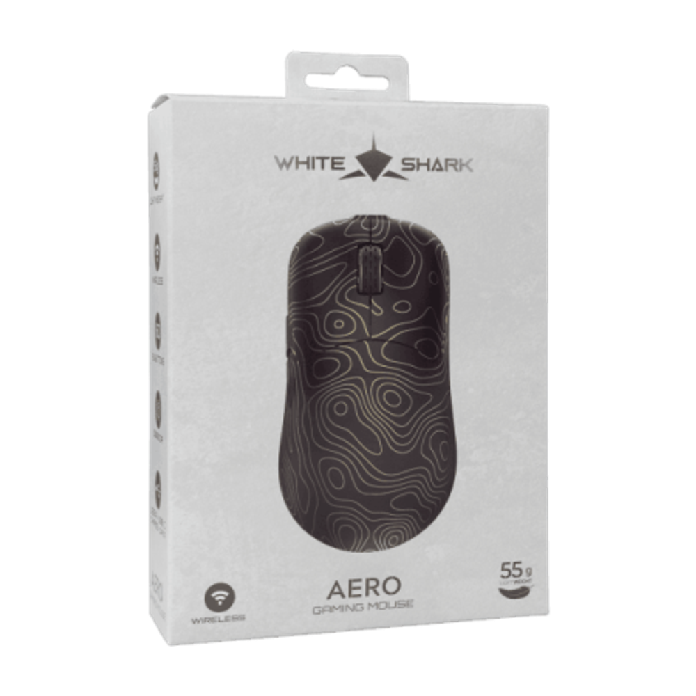 White Shark Miš WGM-5015 AERO / Zlatna, Wireless slika 5