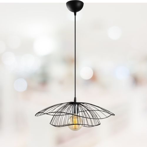 Opviq visilica BLACK metalna 50 cm diametar, 110 cm visina ( kabel 90 cm, 1x E27 Max 40 W, Tel - 6500 slika 3