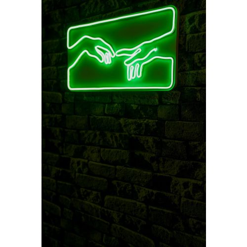 Wallity Ukrasna plastična LED rasvjeta, Creation of Adam - Green slika 2