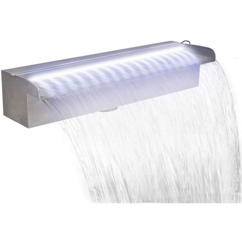 Pravokutna fontana za bazen s vodopadom LED nehrđajući čelik 45 cm slika 19