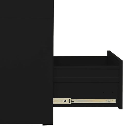 Ormarić za spise crni 46 x 62 x 102,5 cm čelični slika 9