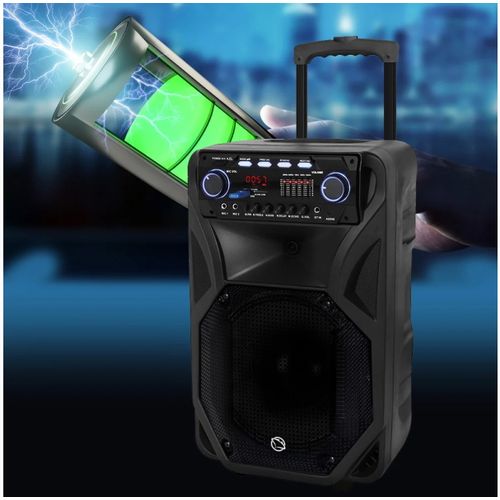 MANTA karaoke, 80W, FM, BT, USB, SD, bež mikr, gitara, baterij, crni SPK5021PRO slika 5