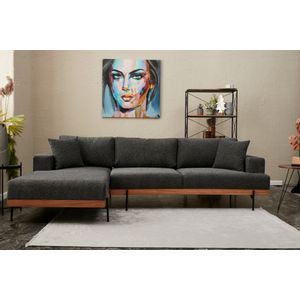 Atelier Del Sofa Kutna garnitura, Antracit, Liva Left - Anthracite