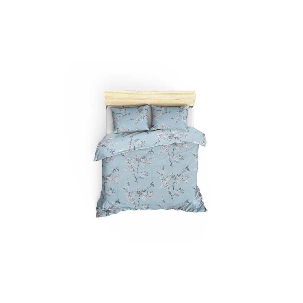 Ranforce King Posteljina Set (FR) Chicory - Plava i Bijela slika 2