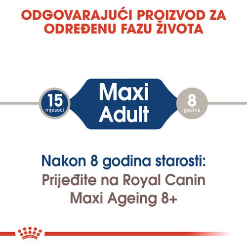 ROYAL CANIN SHN Maxi adult vrećice za pse, potpuna hrana za odrasle pse velikih pasmina (od 26 do 44 kg, od 15 mjeseci do 8 godina starosti, 10x140g slika 9