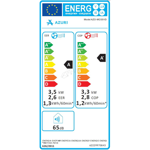 AZURI ECO DESIGN prijenosni klima uređaj 3,5 kW slika 2