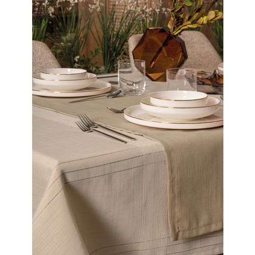 Jasmine 220 - Beige Beige Tablecloth Set (2 Pieces) slika 3