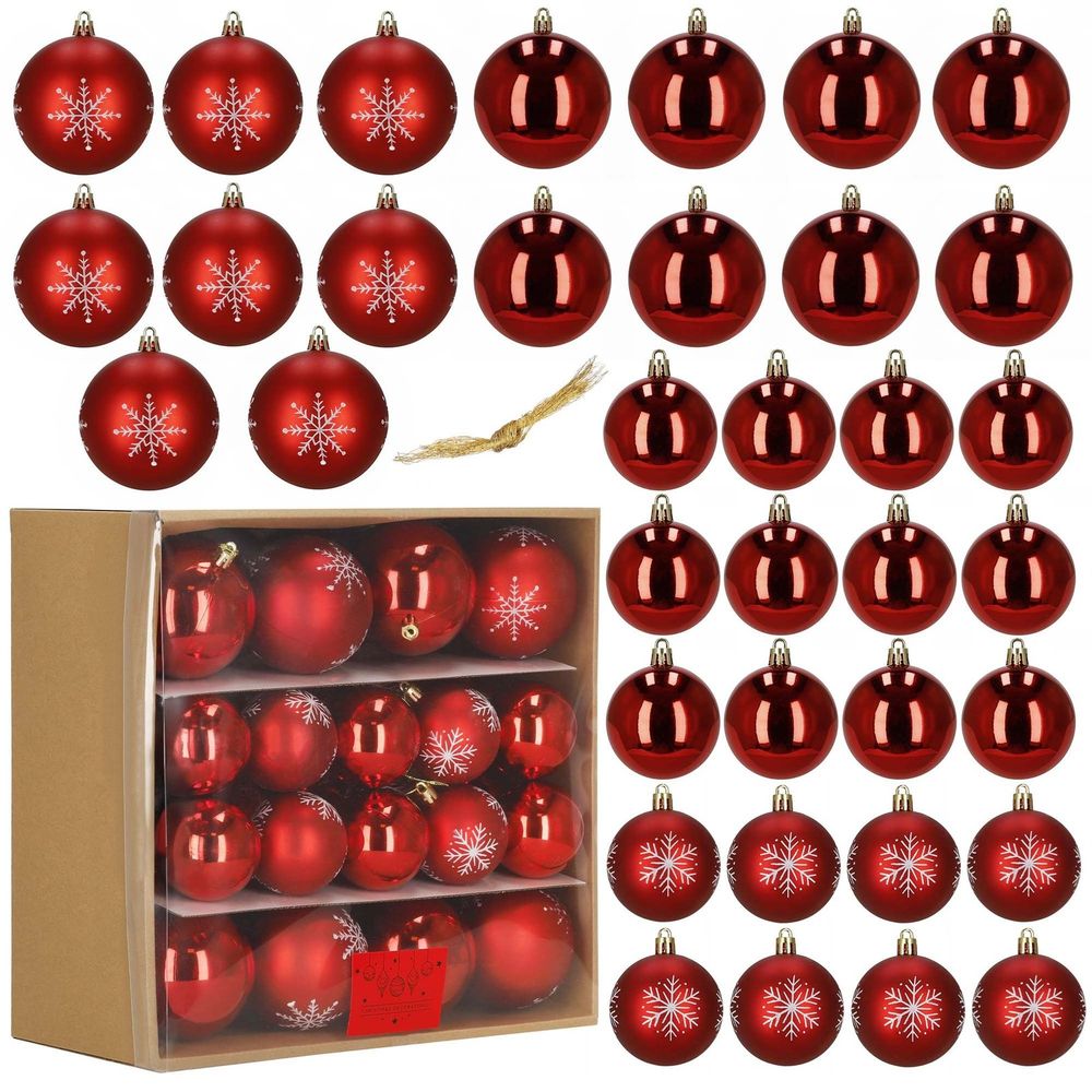 Ca0973 set božićnih kuglica 8 cm 36 kom. slika 3